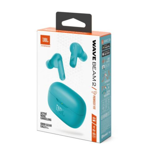 JBL Wave Beam 2 TWS Bluetooth Wireless In-Ear Earbuds Blue EU DB4000165-03