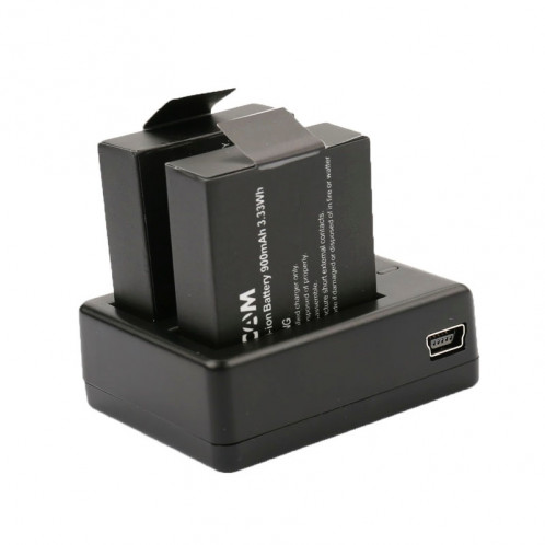 Chargeur de voyage à double batterie USB pour SJCAM SJ4000 / SJ5000 / SJ6000 (CH1 / CH2) SC04889-00