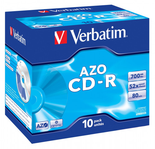 1x10 Verbatim Data Life plus CD-R 80 / 700MB, 52x Speed JC 697079-03