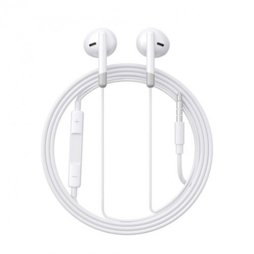 Joyroom Earphone Wired In-Ear Headphones with Remote and Microphone, 3.5mm Jack, White EU (JR-EW01) DO156128-01