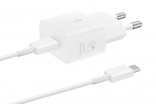 Samsung Chargeur USB-C 25W + câble USB-C, blanc 828886-09