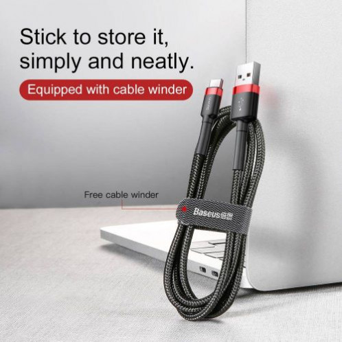 Baseus Type-C Cafule cable 2A, 3m Red/Black (CATKLF-U91) DA32119-017