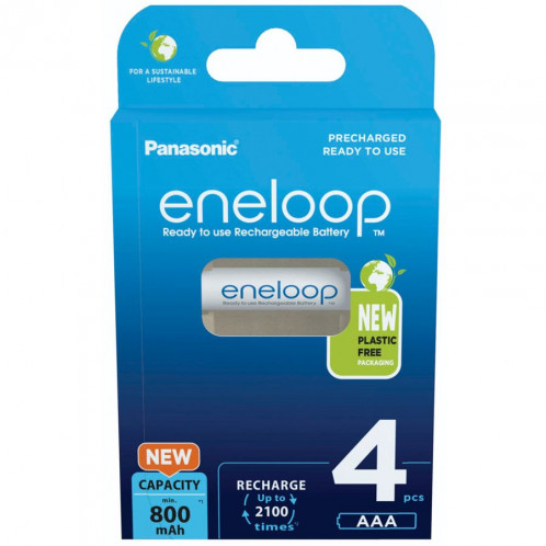 1x4 Panasonic Eneloop Micro AAA 800mAh BK-4MCDE/4BE 762582-04
