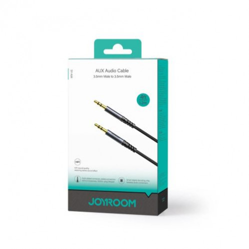Joyroom Audio Cable Stereo, 3.5 mm Mini Jack, 1.2m, Black (SY-A08) DO151982-02