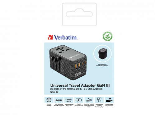 Verbatim GaN III Adapt. univ. de voyage UTA-06 32121 871852-017