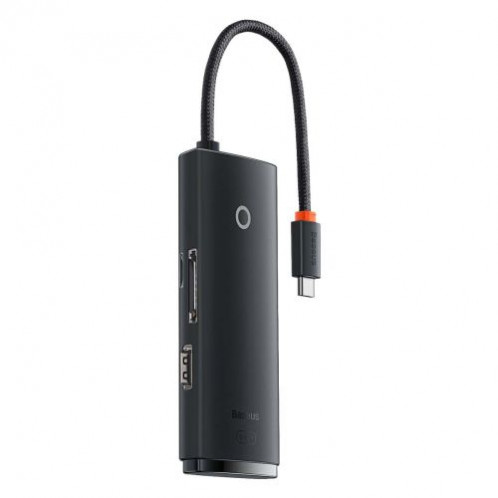 Baseus HUB Lite Series 5-in-1 Multifunctional (Type-C to 2x USB 3.0 / Type-C / HDMI 1.4 / SD/TF) Black (WKQX050001) DA1651902-018