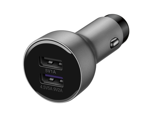 Huawei AP38 Chargeur Voiture Complet Adaptateur Fast Charge 2 Ports USB & Câble USB-C Gris (Emballage Original) 155446-04