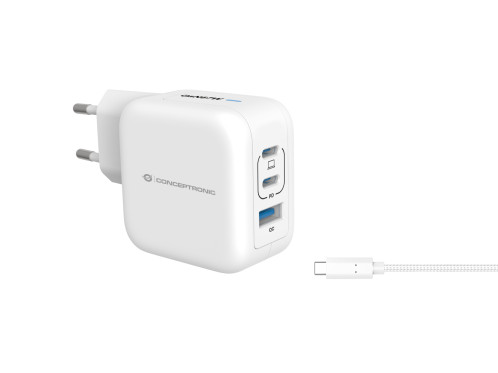 Conceptronic ALTHEA17W Chargeur 3-Port 67W GaN USB PD 165764-02
