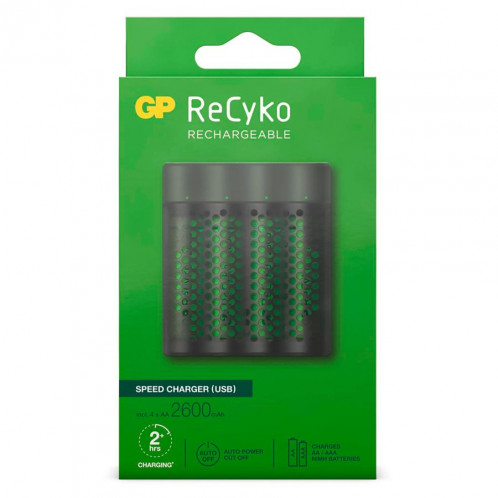 GP ReCyko M451/270 4-Port USB chargeur + 4x AA NiMh 2600mAh 574478-06