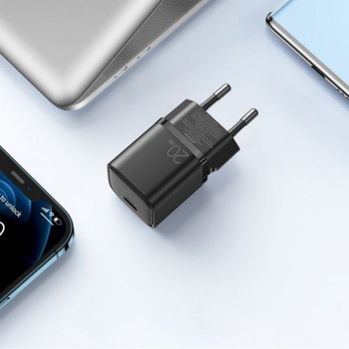 Joyroom Travel Charger Type-C, QC 3.0, PD 3.0, AFC, 20W, EU Black (L-P202) DO505587-07