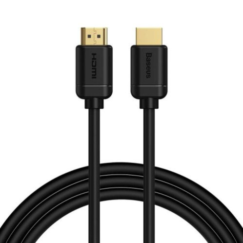 Baseus Video Cable High Definition Series HDMI To HDMI 4K 60 Hz, 3D HDR, 18 Gbps, 2m, Black (CAKGQ-B01) DA34613-011