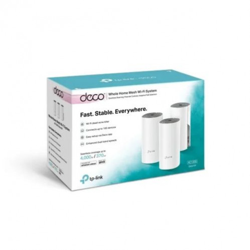 TP-LINK Wireless Wi-Fi Router DECO E4 AC1200 Set (3pcs) White EU DP6800785-02