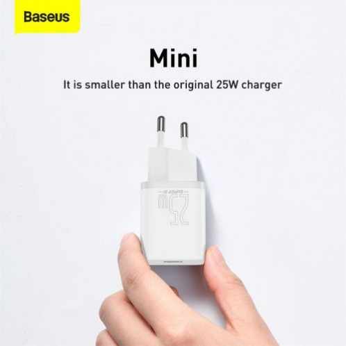 Baseus Travel Charger Super Si 1C Quick Charger 25W EU White (CCSP020102) DA690677-016