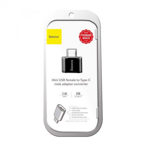 Baseus Converter USB Female To Type-C Male Black (CATOTG-01) DA161185-08