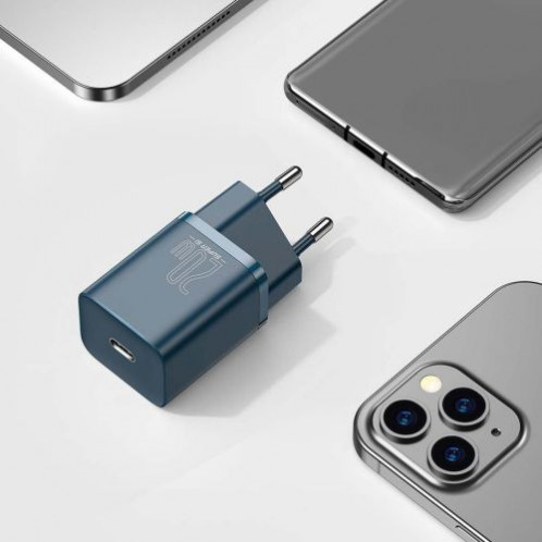 Baseus Travel Charger set Super Si 1C PD Fast charger 20W Blue EU (CCSUP-B03) DA69239-013