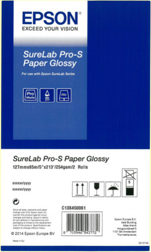 1x2 Epson SureLab Pro-S Paper BP brillant 127 mm x 65 m 254 g 462030-02