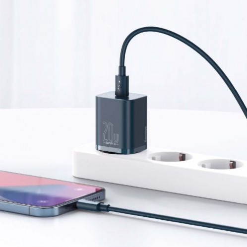 Baseus Travel Charger set Super Si 1C PD Fast charger 20W Blue EU (CCSUP-B03) DA69239-013