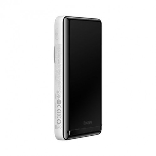 Baseus Power Bank Magnetic Wireless charging (With Xiaobai Type-C to Type-C 60W(20V/3A) 0.5m) MagSafe 15W / PD 20W, 10000 mAh, White (PPCX000202) DA3037302-019