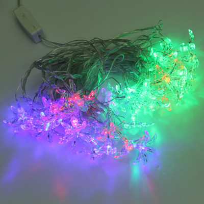 Pendentifs à fleurs multicolores Lumières à cordes décoratives à 30 LED 7 m (bouchon AC 12-240V / UE) (Transparent) SP43333-00