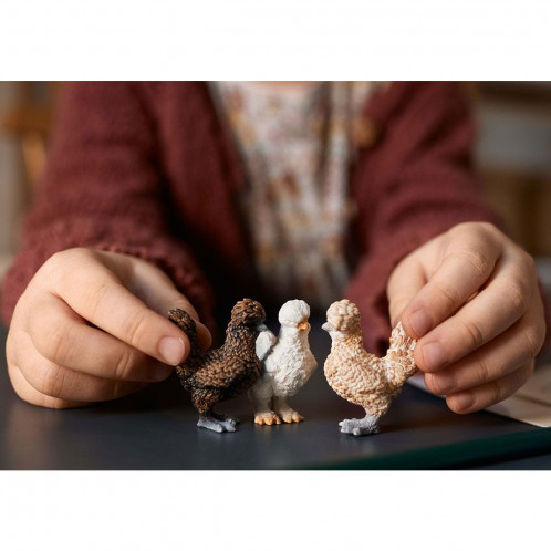 Schleich Vie à la ferme 42574 Trio de poules 715248-014