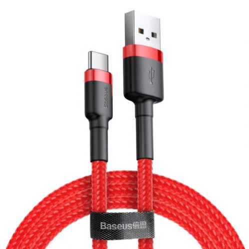 Baseus Type-C Cafule Cable, 2A, 2m, Red + Red (CATKLF-C09) DA231955-09