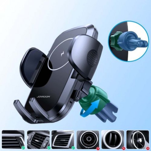 Joyroom Car Mount Wireless Charger (Air Outlet Version) 4.5 6.8 inch, 15W, Black (JR-ZS241-AIR) DO1096408-08