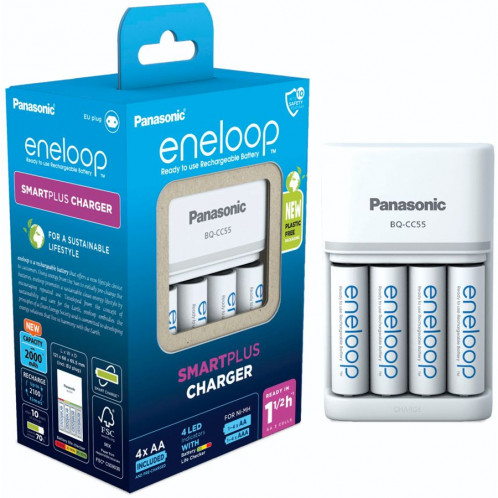 Panasonic Eneloop Smart Plus Cha BQ-CC55 incl. 4xAA K-KJ55MCD40E 762708-04