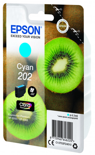 Epson cyan Claria Premium 202 T 02F2 322646-04