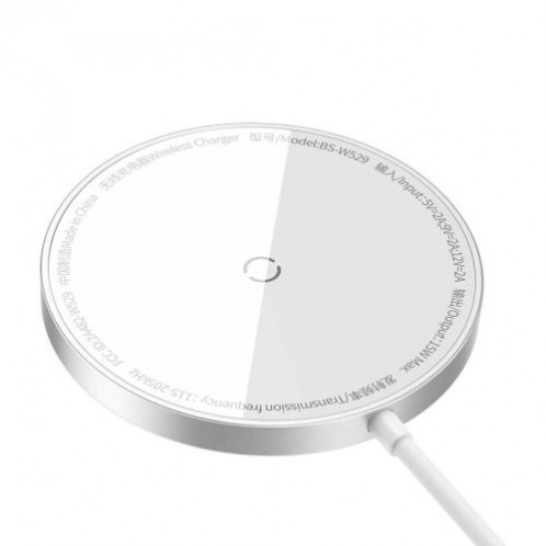 Baseus Wireless Charger Magnetic Simple Mini3, 15W Silver (CCJJ040012) DA1297121-09