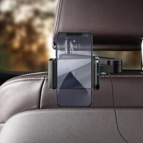Baseus Car Mount Wireless Charger Energy Storage Backseat phone holder 15W Black (WXHZ-01) DA690844-018
