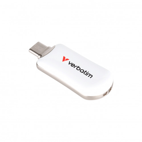 Verbatim Plectra blanc 128GB USB-C Flash Drive 30229 131618-05