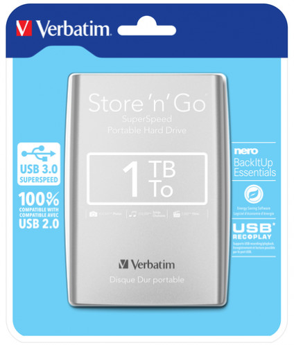 Verbatim Store n Go 2,5 1TB USB 3.0 argent 53071 591472-08