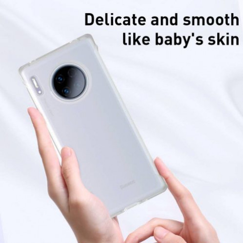 Baseus Huawei Mate 30 Pro case Jelly Liquid Silica Gel Transparent Black (WIHWMATE30P-GD01) DA020155-09