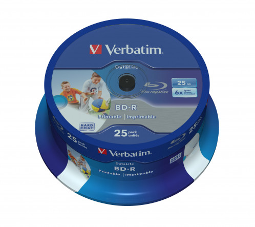 1x25 Verbatim BD-R Blu-Ray 25GB 6x Speed DL Wide imprimable CB 823921-03