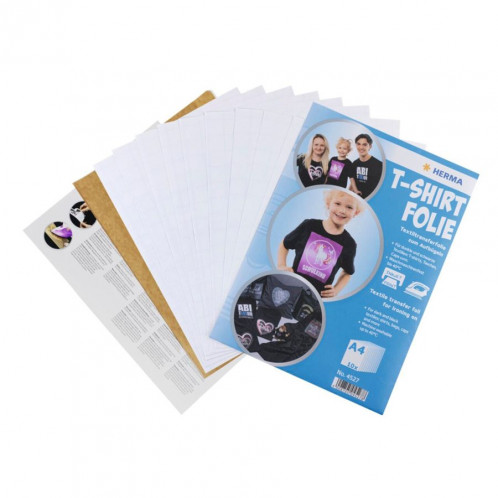 Herma Transp.Tshirt A4 p.textile foncé et noir, 10 feuilles 4527 778143-06