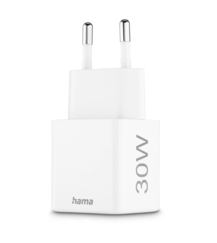 Hama Mini chargeur rapide PD 30W 1xUSB-C/1xUSB-A blanc 201992 140900-018