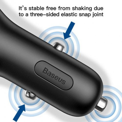 Baseus Car Charger Y-type dual USB + cigarette lighter extended, 3.4A, Black (CCALL-YX01) DA508800-010