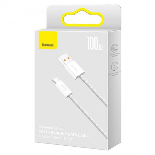 Baseus Type-C Dynamic Series cable 100W, 2m White (CALD000702) DA327589-08