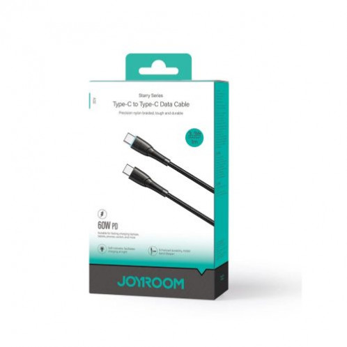 Joyroom Type-C Type-C Cable Starry Series, 480mb/s, 60W, 1m, Black (SA32-CC3) DO161478-02
