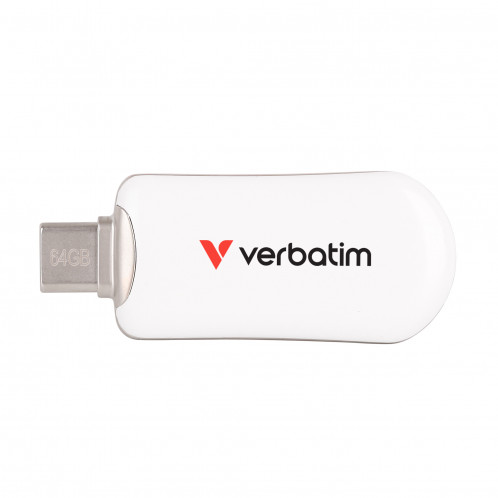 Verbatim Plectra blanc 64GB USB-C Flash Drive 30228 131604-05