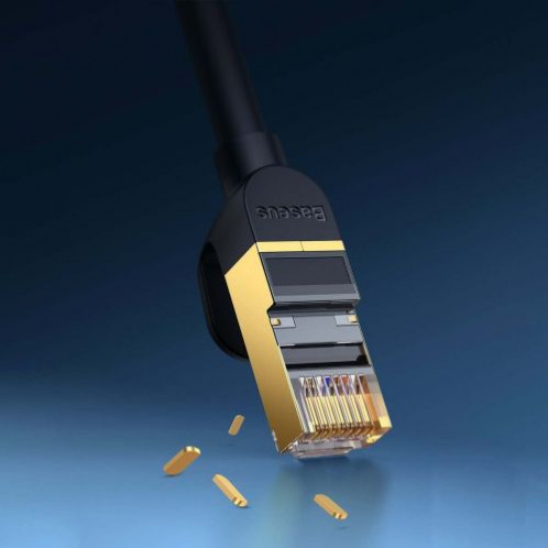 Baseus Network Cable High Speed (CAT7) of RJ45 (round cable) 10 Gbps 1.5m Black (WKJS010201) DA214286-020