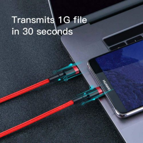 Baseus Type-C Type-C Cafule Cable PD 2.0, QC 3.0, 60W, 3A, 1m, Red (CATKLF-G09) DA212958-011