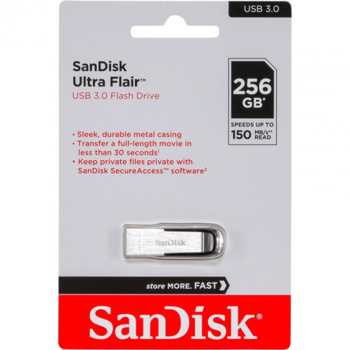 SanDisk Cruzer Ultra Flair 256GB USB 3.0 150MB/s SDCZ73-256G-G46 722360-05