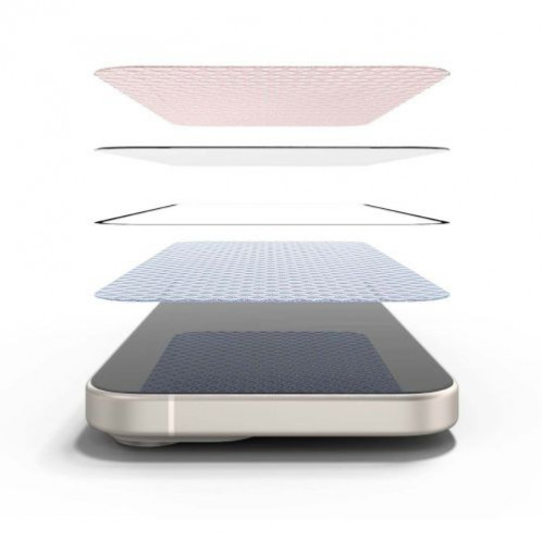Ringke iPhone 15 Plus Screen Protector Premium Tempered Glass 9H with installation jig Transparent DI458215-014