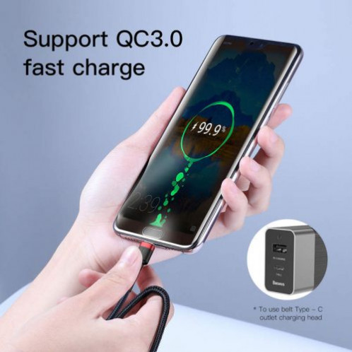 Baseus Type-C Type-C cable Cafule PD2.0 60W Flash charging (20V 3A) 1m Black/Gray (CATKLF-H91) DA252252-010