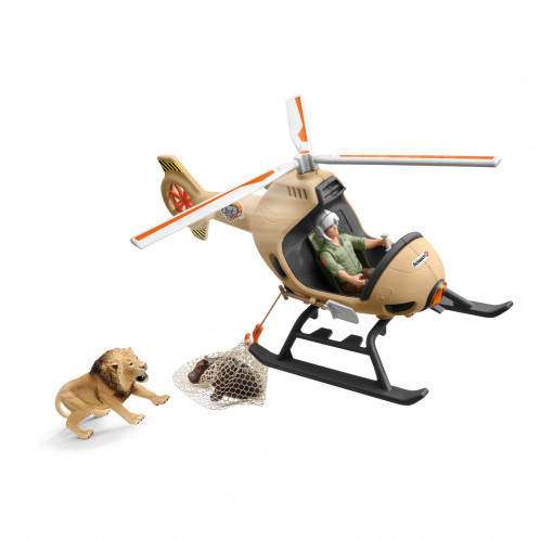 Schleich Animaux sauvages 42476 Hélicoptère sauvetage d'animaux 488273-034