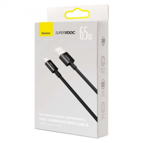 Baseus Type-C Superior Series SUPERVOOC 65W, 1m Black (CAYS000901) DA319515-07