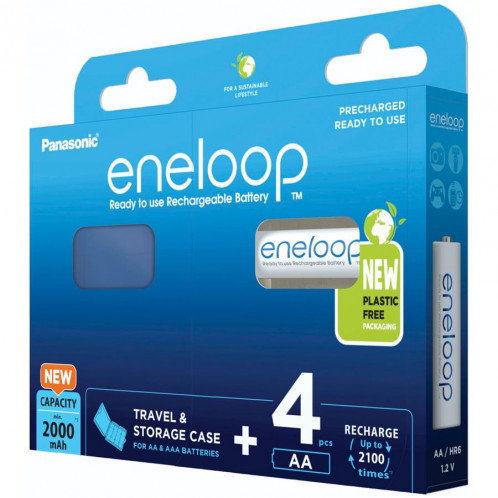 1x4 Panasonic Eneloop Mignon AA 2000mAh + Akkubox BK-3MCDEC4BE 762610-04