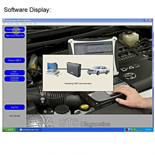 Mini VCI J2534 Outils de diagnostic pour Toyota TIS Tech Stream OBD OBDII Scanner Tool SM2233-05