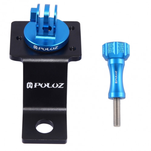 PULUZ Support de fixation fixe à moteur en alliage d'aluminium avec adaptateur et vis à trépied pour GoPro HERO5 Session / 5/4 Session / 4/3 + / 3/2/1, Autres appareils photo sportifs (Bleu) SP114L2-00